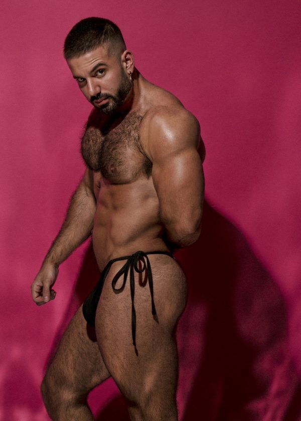 Tanga bikini lazo negro.