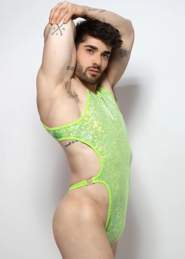 Bodysuit VULCANO Verde holográfico