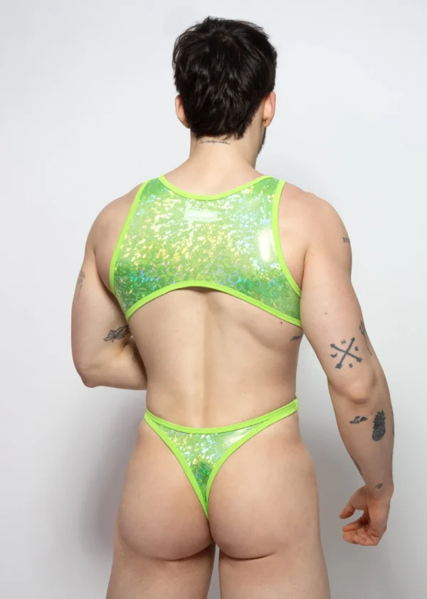 Bodysuit VULCANO Verde holográfico