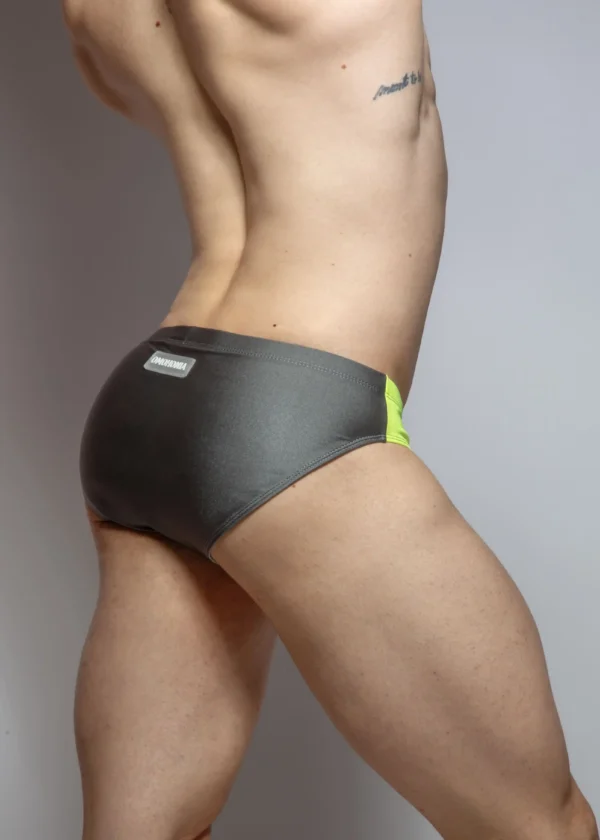 Bañador bicolor Gris neón