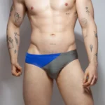 Bañador bicolor Gris Azul