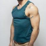 Camiseta tirantes Verde metálico