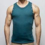 Camiseta tirantes Verde metálico