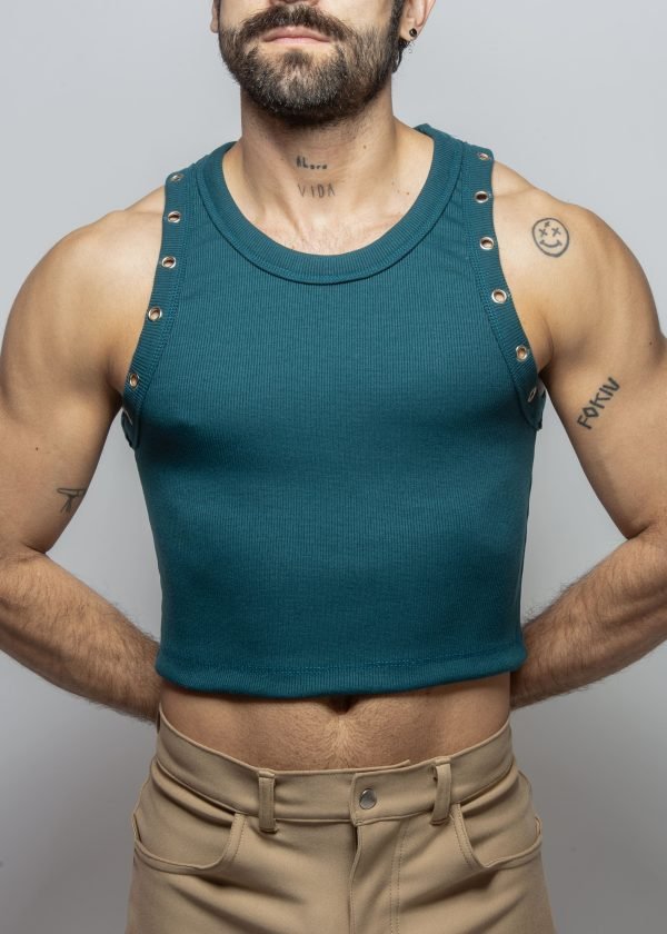 Cropped Verde metálico