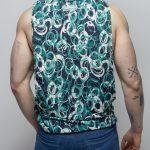 Camiseta abierta verde