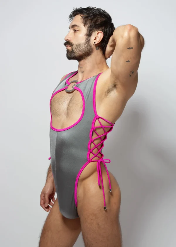 Bodysuit Roma cordón Gris