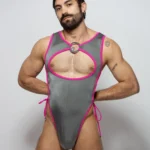 Bodysuit Roma cordón Gris