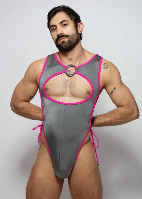 Bodysuit Roma cordón Gris