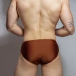 Bañador shiny brown