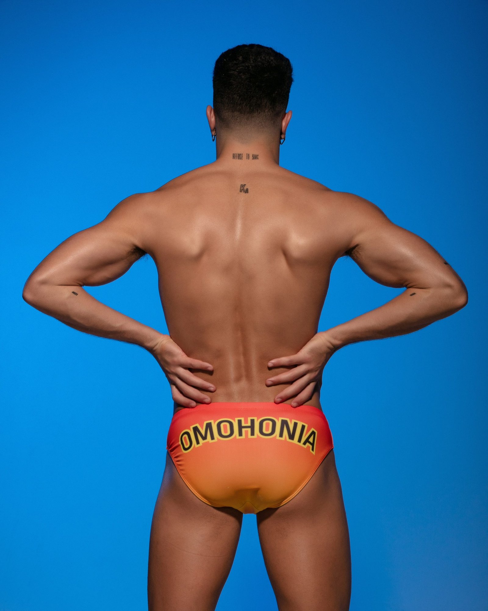 Bañador corto naranja