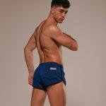 Short corto canalé AZUL