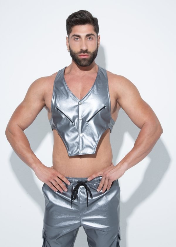 Chaleco Punk Plata
