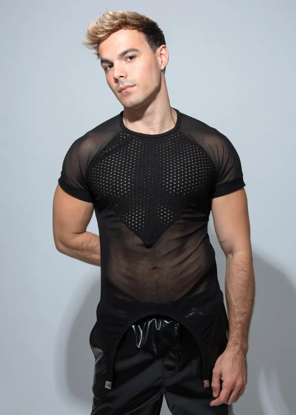 Corset T-shirt with metal