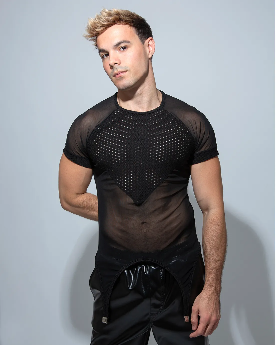 Corset T-shirt with metal