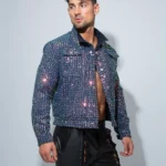 Blue sequin jacket