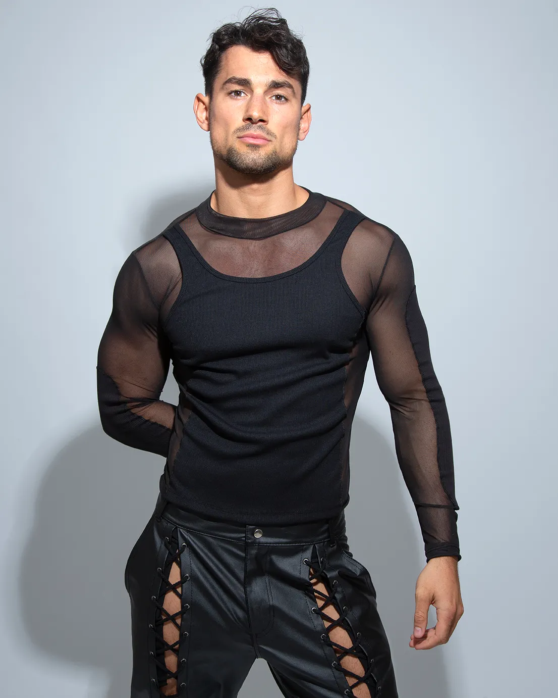Camiseta Mesh Héroe negro