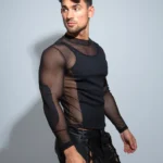 Camiseta Mesh Héroe negro