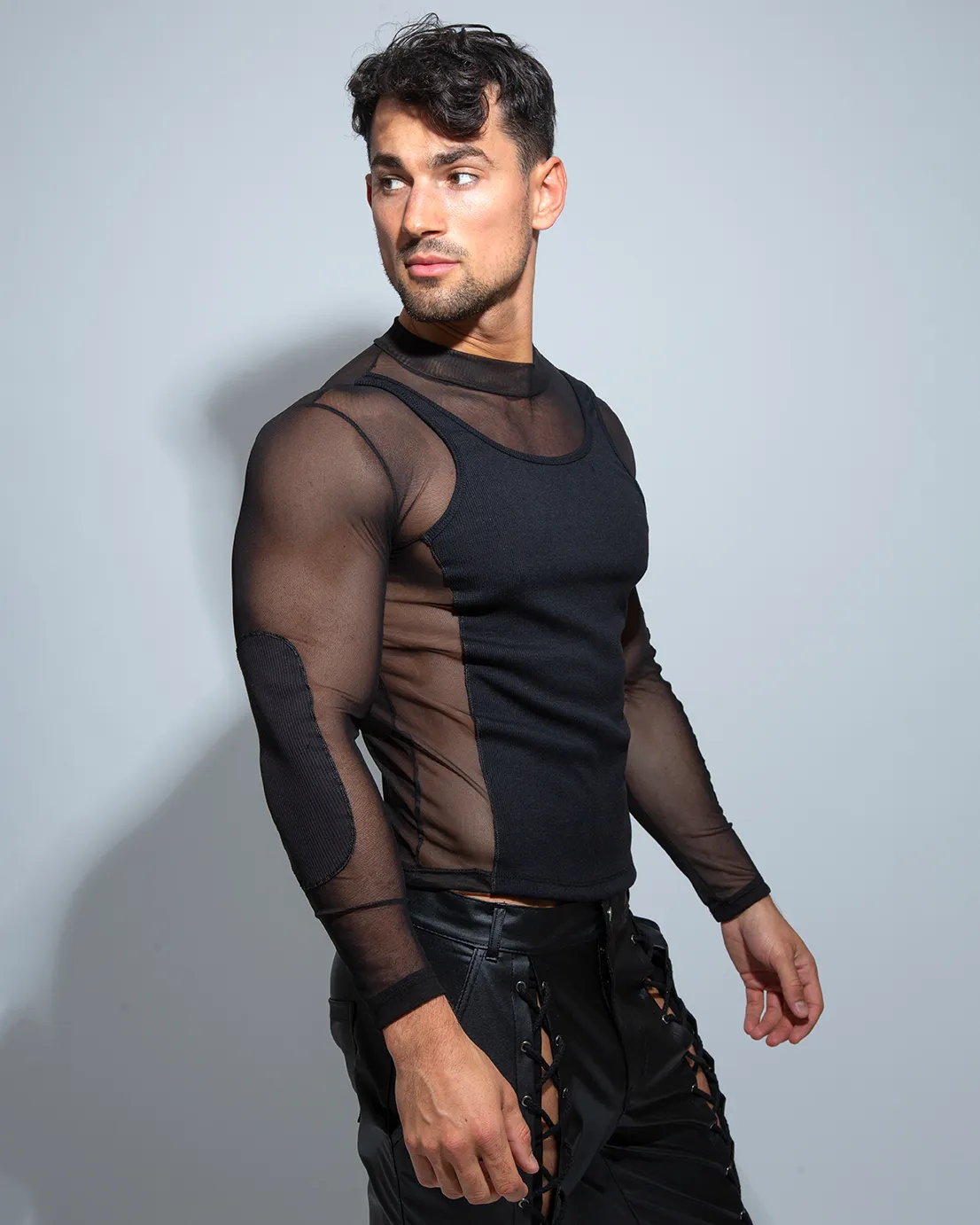 Camiseta Mesh Héroe negro