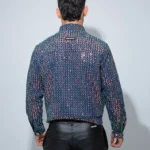 Blue sequin jacket