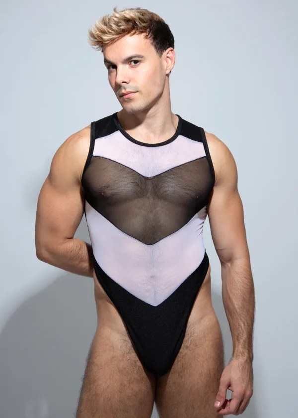 Bodysuit Amon negro blanco