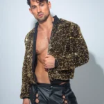 Chaqueta lentejuela dorada