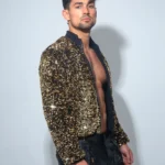 Chaqueta lentejuela dorada