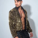 Chaqueta lentejuela dorada