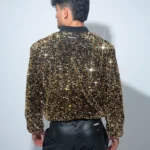 Chaqueta lentejuela dorada