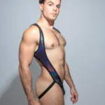 Jockstrap Harness Bodysuit Blue