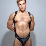 Jockstrap Harness Bodysuit Blue