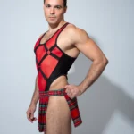 Falda cuadros escocesa Rojo