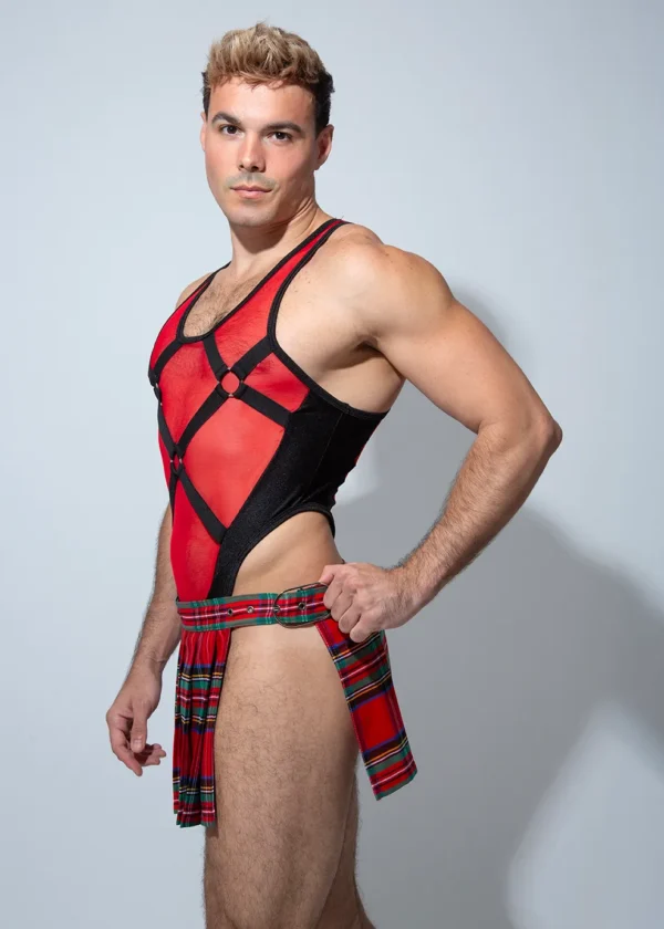 Falda cuadros escocesa Rojo