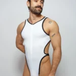 Bodysuit VULCANO White black