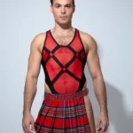 Bodysuit Bondage Rojo