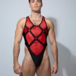Bodysuit Bondage Rojo