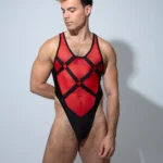 Bodysuit Bondage Rojo