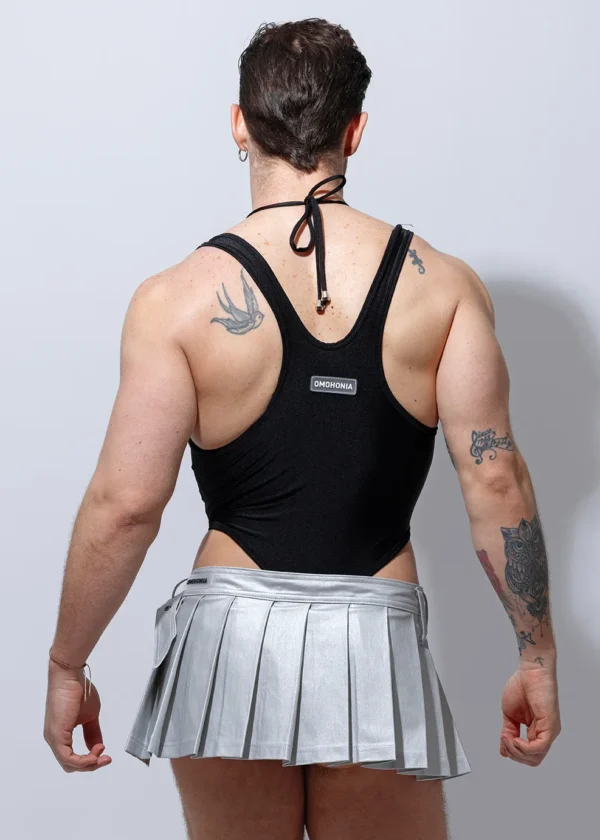 Falda cinturón Blanco plata.