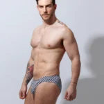 Bañador briefs print negro blanco