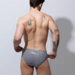 Bañador briefs print negro blanco
