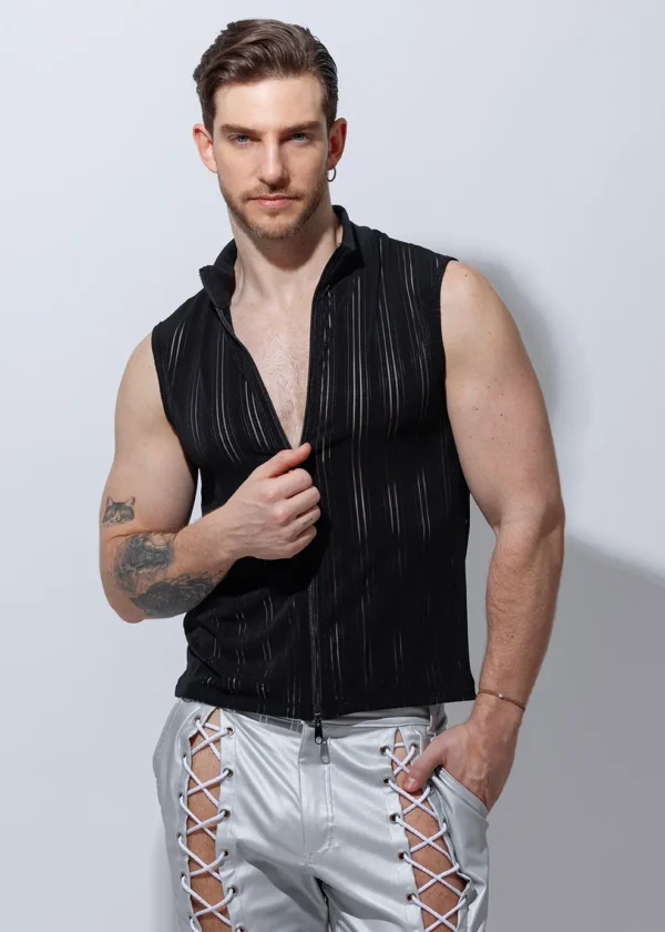 Camiseta Ziper mesh