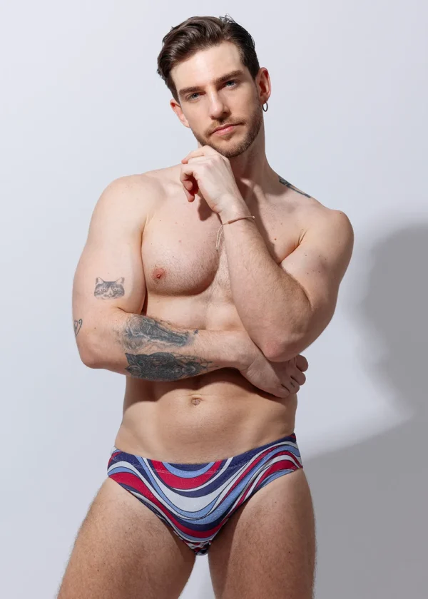 Bañador briefs print agua azul