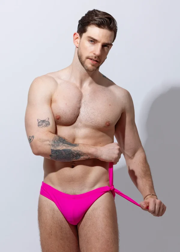 Bañador briefs Pink con nudo