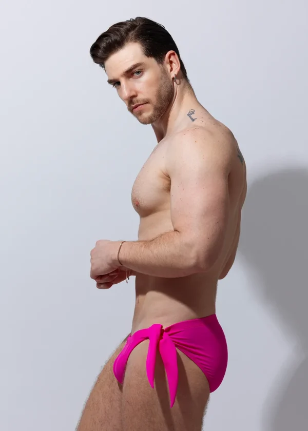 Bañador briefs Pink con nudo