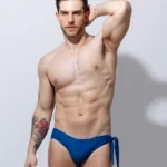 Bañador briefs Azul con nudo
