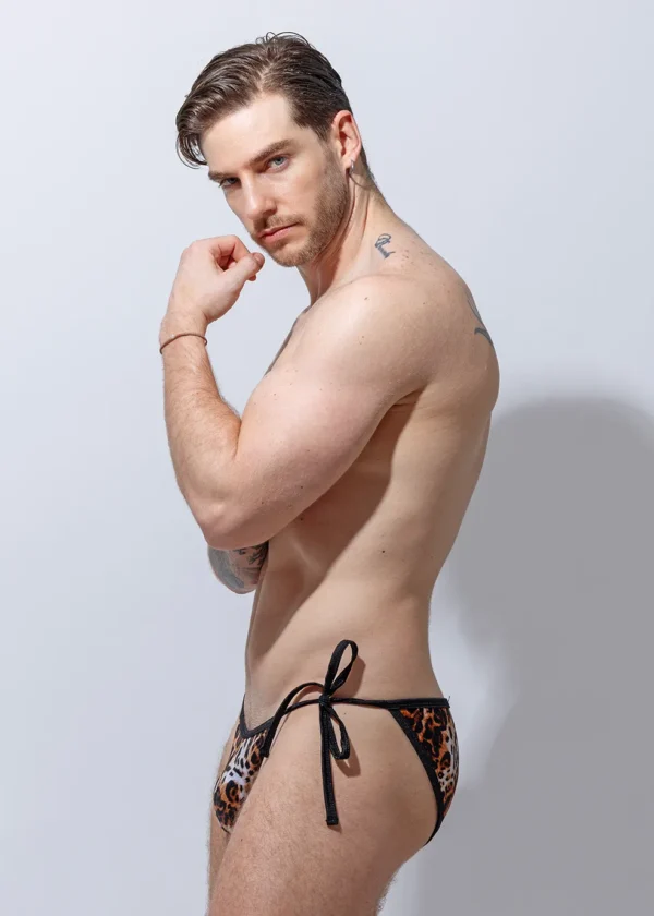 Bañador lazo leopardo