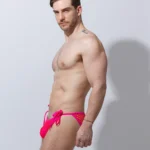 Briefs with a bow, Mesh Pink