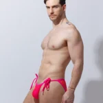 Briefs with a bow, Mesh Pink