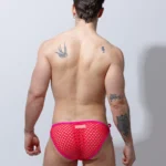Briefs with a bow, Mesh Pink