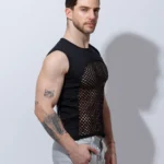 Camiseta mesh tirante ancho