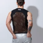 Camiseta mesh tirante ancho